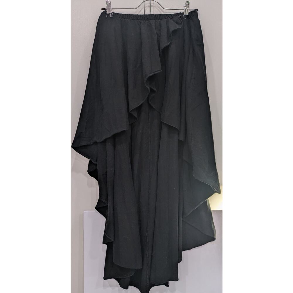 Brandy Melville Fairycore/Balletcore Black Ruffle Gauze Coverup High-Low Skirt